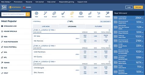 sugarhouse sportsbook odds.